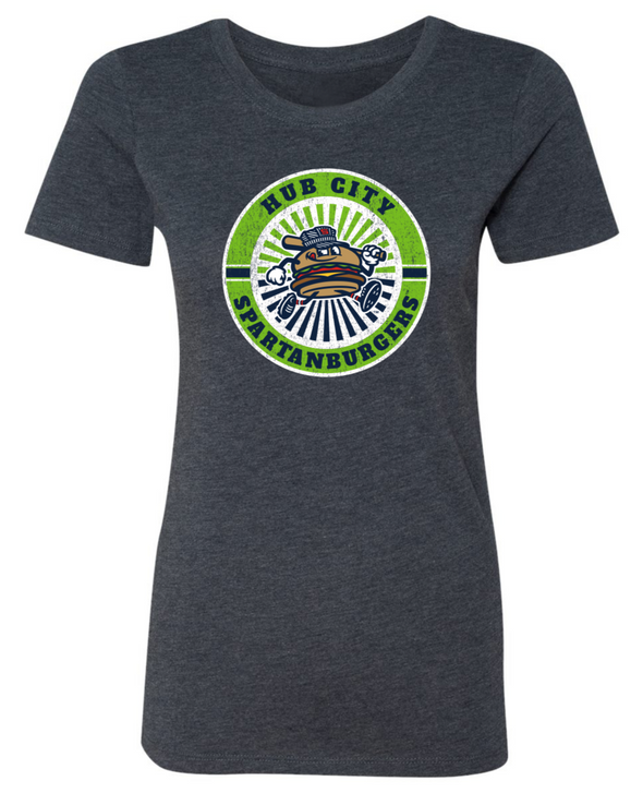 Women’s 108 Stitches Dark Grey Round Logo Tee
