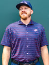 Men's Navy Batter-Up Full Button Down Polo