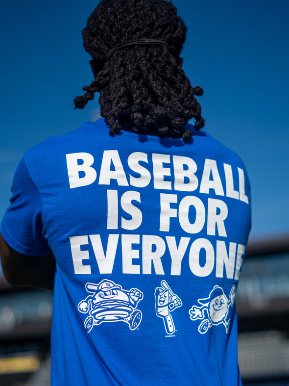 Adult Blue Baseball Is For Everyone Tee
