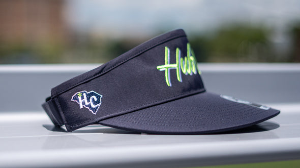47 OSFA Navy Hub City Script Visor