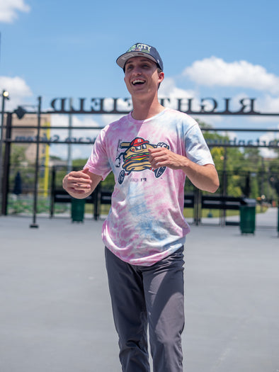 Adult Baseballism Tie Dye Chuck Tee
