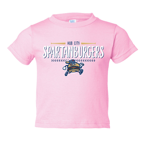 Infant Pink Laces & Bats Tee