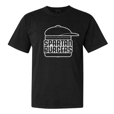 Adult Black Burger Stack Comfort Colors Tee