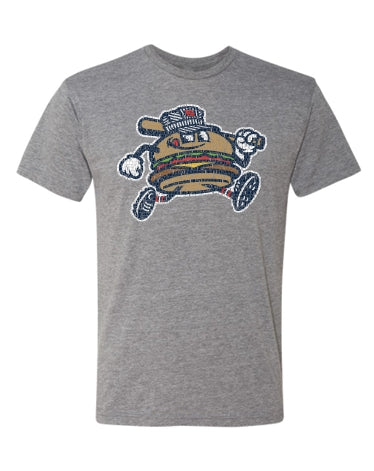 Adult Grey Spelled Out Chuck Tee