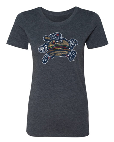 Women's 108 Stitches Grey Chuck Flowery Tee