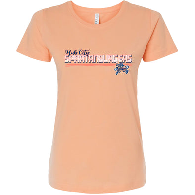 W Women’s Hub City Spartanburgers Peach T-Shirt